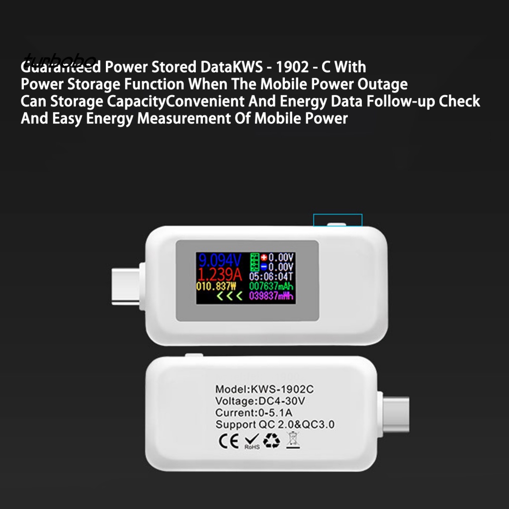 Tua Binebobo 0- # 0- # 0999999Vôn Kế mWh Góc Rộng 160 Độ Kiểm Tra Thời Gian Thực