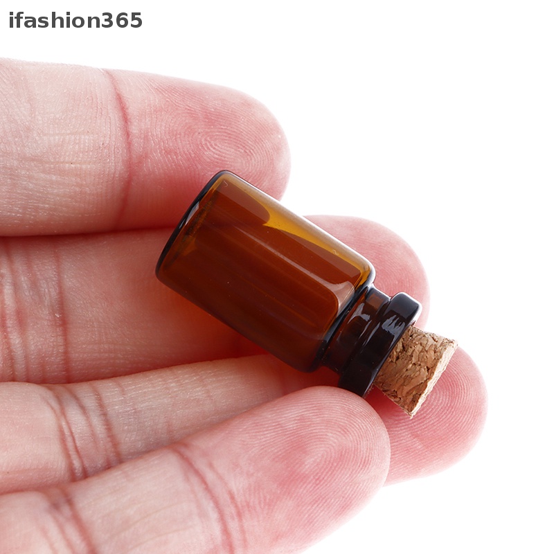 Set 10 Lọ Thủy Tinh Mini 1ml / 1.5ml Có Nút Bần Tiện Dụng