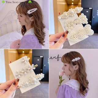 Kẹp Tóc Công Chúa Đính Đá Ngọc Trai Đơn Giản Dễ Thương