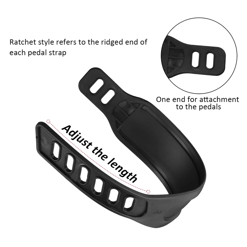 2 cặp Dây đai bàn đạp xe đạp có thể điều chỉnh độ dài Dây đai bàn đạp đa năng để quay Chu kỳ tập thể dục tại nhà hoặc phòng tập thể dục