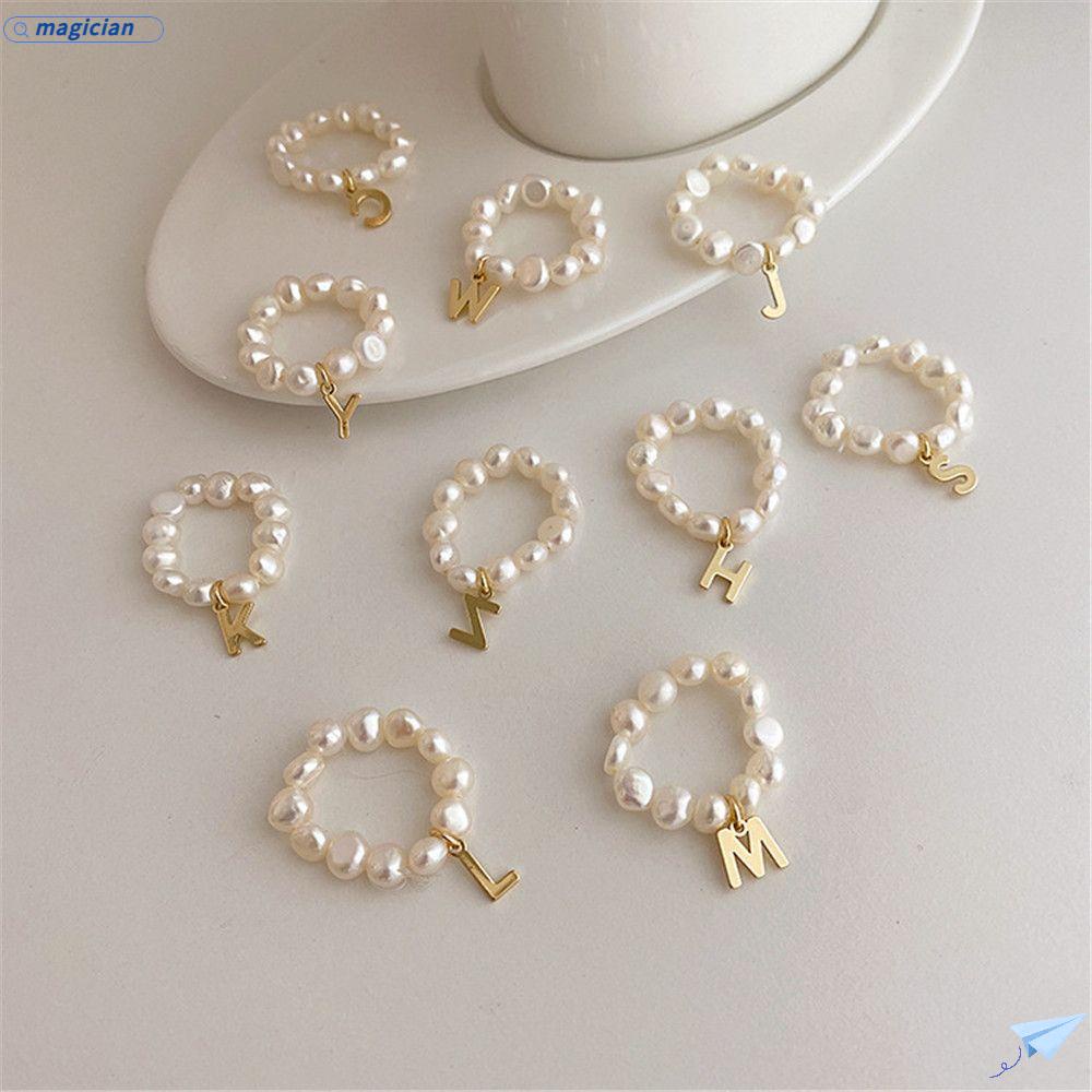 Nhẫn Mặt Chữ Cái Phong Cách Bohemian Mới Cho Nữ