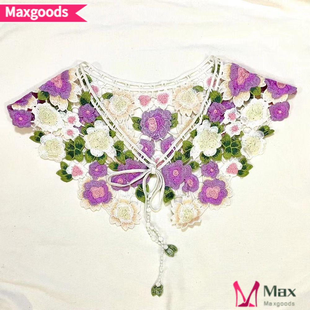 Cổ Áo Rời Cổ Phối Ren Hoa Thời Trang Cho Nữ