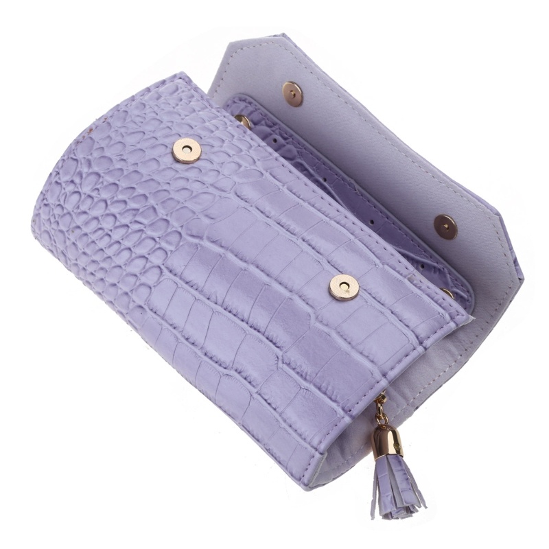 Flgo Túi Cuộn Đựng Trang Sức Bằng Da PU Tiện Dụng Mang Theo Du Lịch