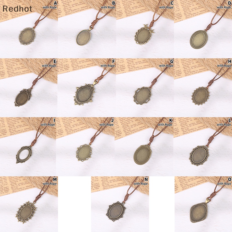 Khay Làm Mặt Dây Chuyền Hình Oval 18 * 25mm DIY