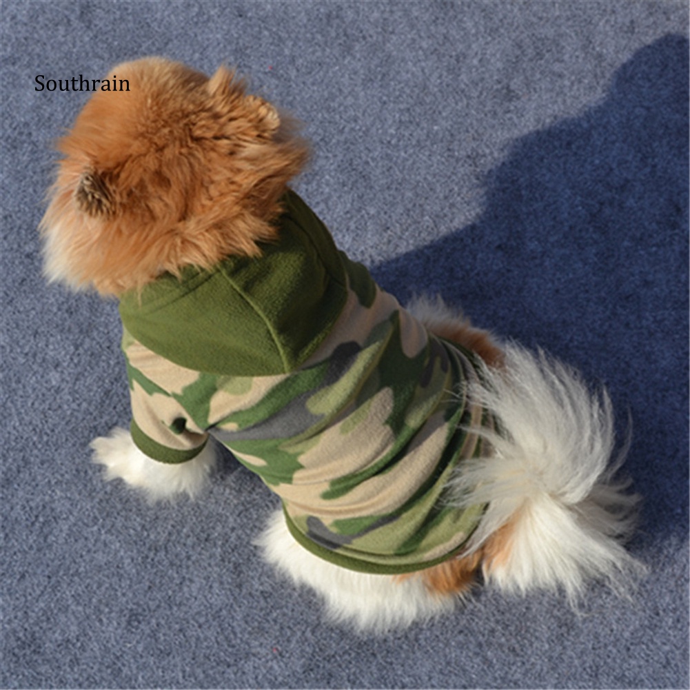 Áo Hoodie Họa Tiết Rằn Ri Giữ Ấm Cho Thú Cưng
