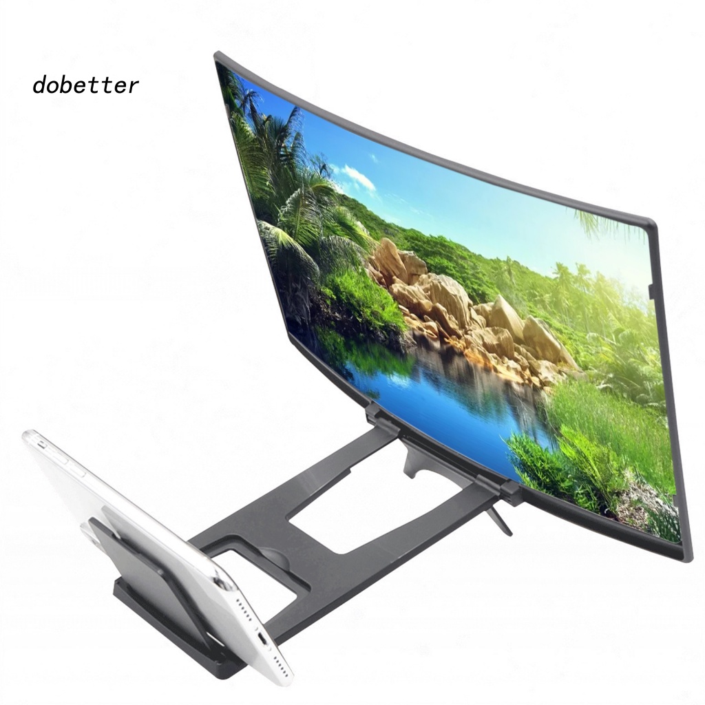 Kính Lúp Phóng Đại Màn Hình Cong 12 Inch 3D Có Thể Gập Lại Cho Điện Thoại Di Động