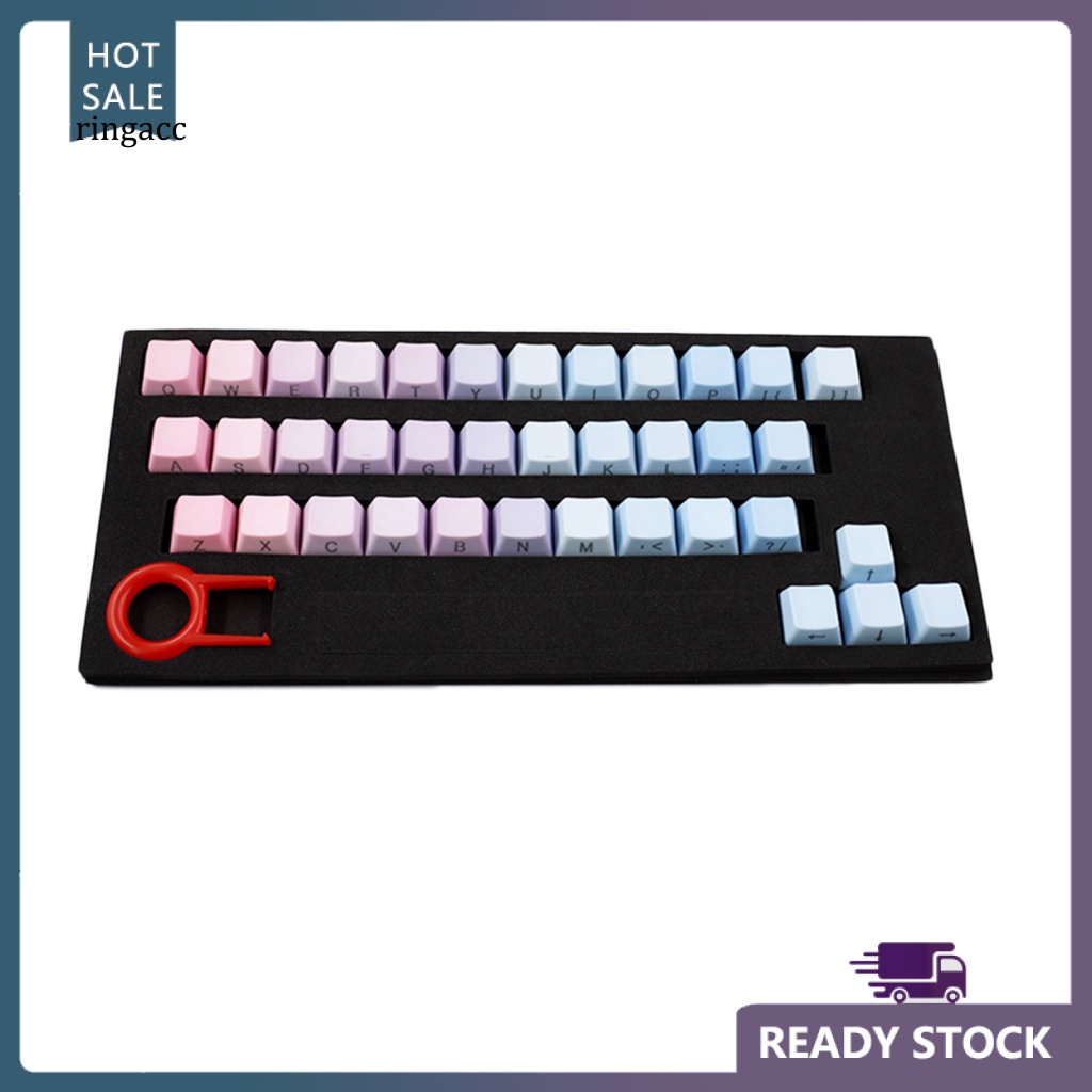 Nút Bàn Phím Cơ PBT 37 Phím Màu Hồng / Xanh Dương Gradient Thay Thế Cho Laptop / Máy Tính