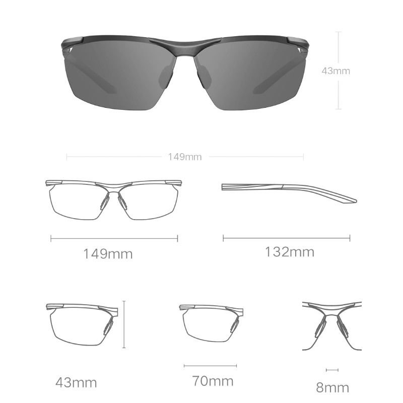 Kính Mát Thể Thao Xiaomi Mijia Chống Tia UV400 Phân Cực Cao Cấp
