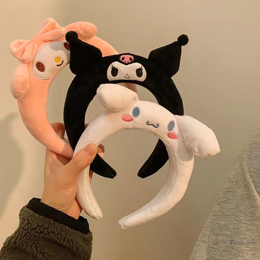 Băng Đô Cài Tóc Vải Bông Mềm Mại Họa Tiết Hoạt Hình Kulomi Dễ Thương