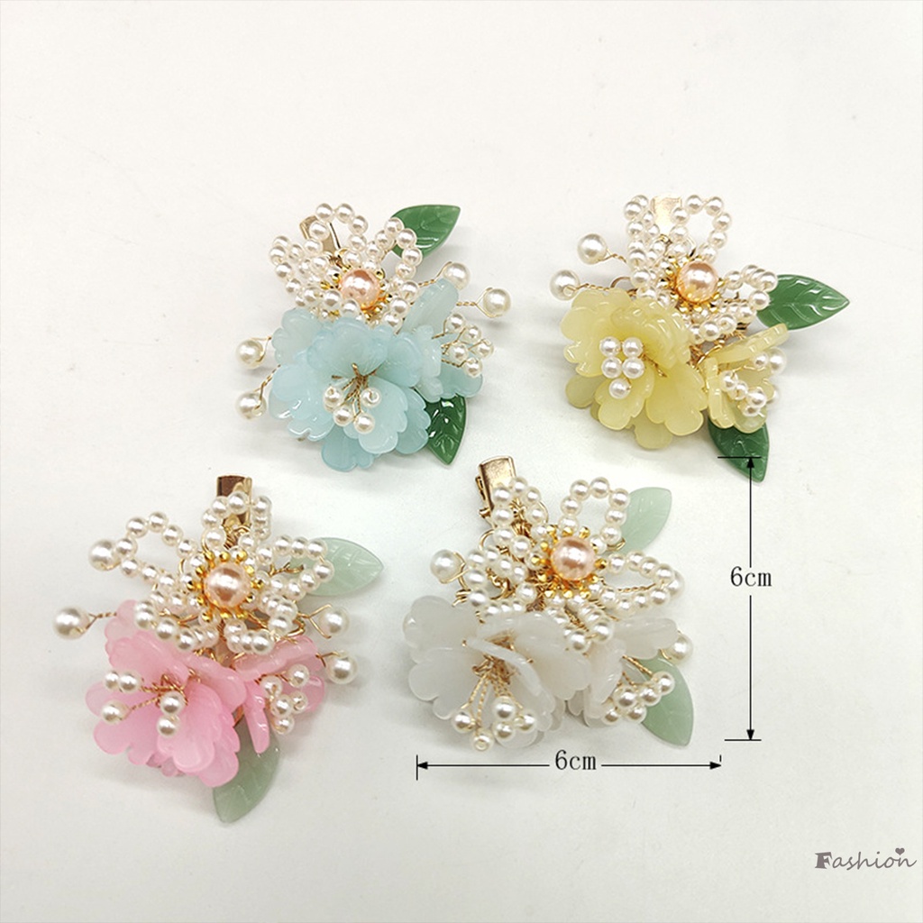 Trâm Cài Tóc Chữ U Đính Hoa Handmade Cho Nữ