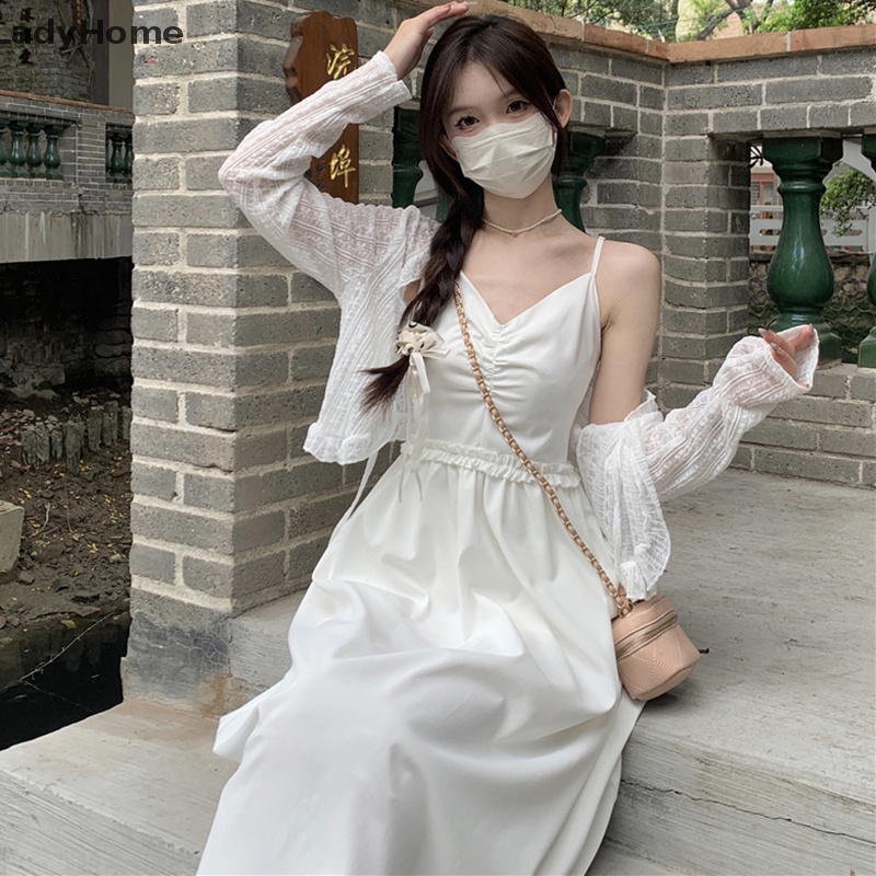 Đầm Voan Hai Dây Dáng Ôm Màu Sắc Ngọt Ngào Thời Trang Mùa Hè Dành Cho Nữ