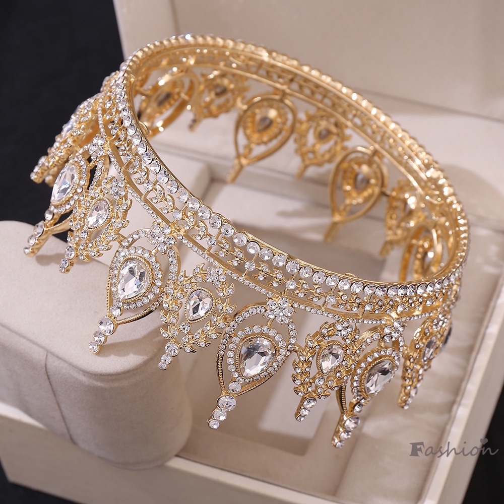 Vương Miện Cài Tóc Đính Kim Cương Giả Màu Đỏ Cho Người Lớn