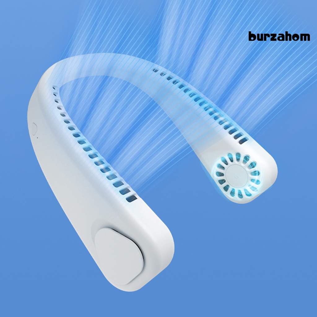 Quạt Làm Mát Đeo Cổ Không Cánh Bằng Silicone Trọng Lượng Nhẹ Tiếng Ồn Thấp Sạc USB