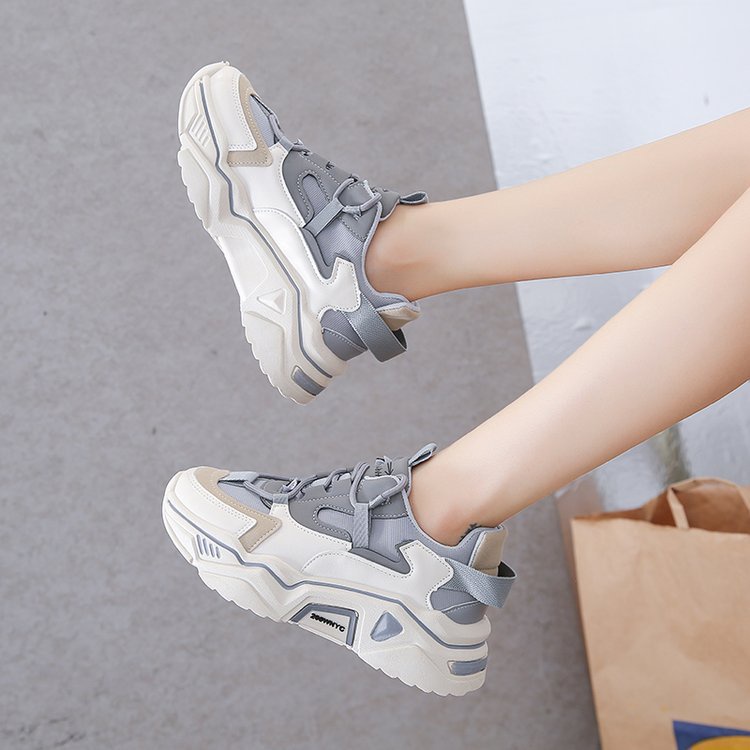 Giày thể thao đế cao tăng chiều cao thông thường, giày nữ giày sneaker nữ AA6359