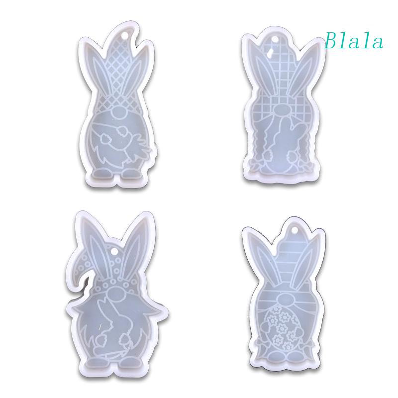 Khuôn Silicone Làm Móc Khóa Hình Thỏ Phục Sinh