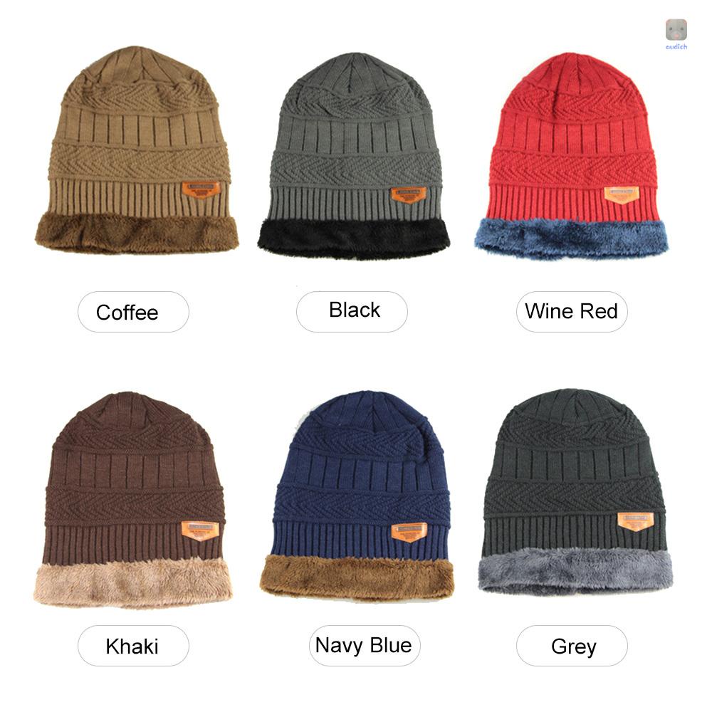 Mũ Dệt Kim Mềm Mại Giữ Ấm Mùa Đông Cho Nam Giới