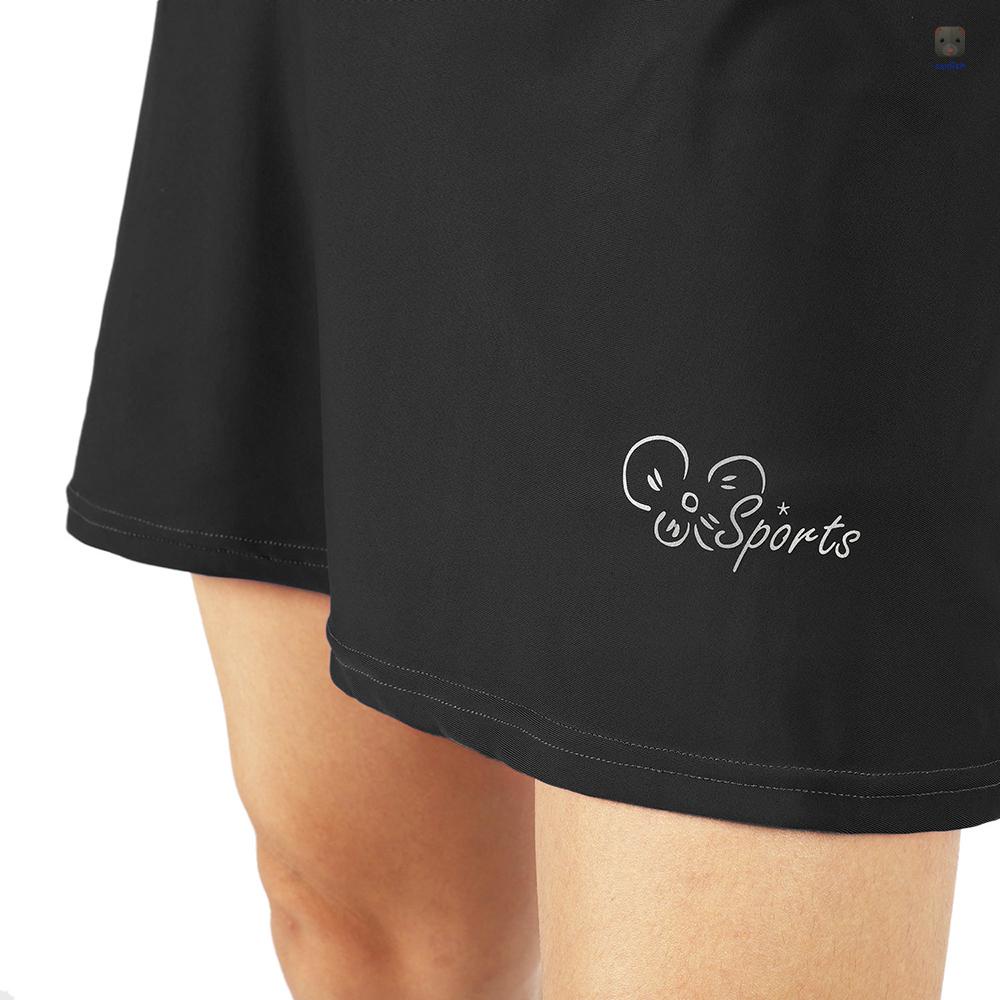 Quần ngắn đi xe đạp 2 Trong 1 Có Đệm Gel Lót Nhanh Khô Cho Nữ