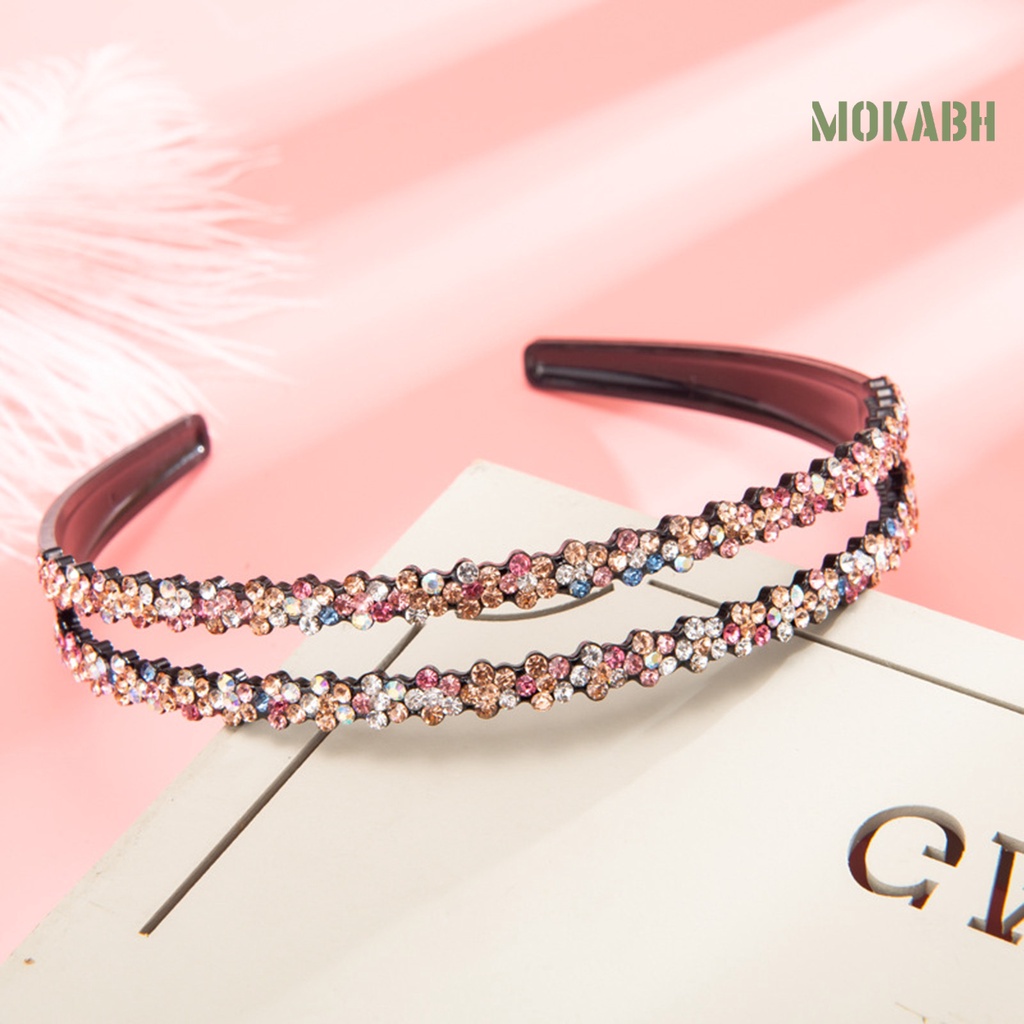 Băng Đô Cài Tóc Đính Đá Lấp Lánh Phong Cách Hàn Quốc Cho Nữ
