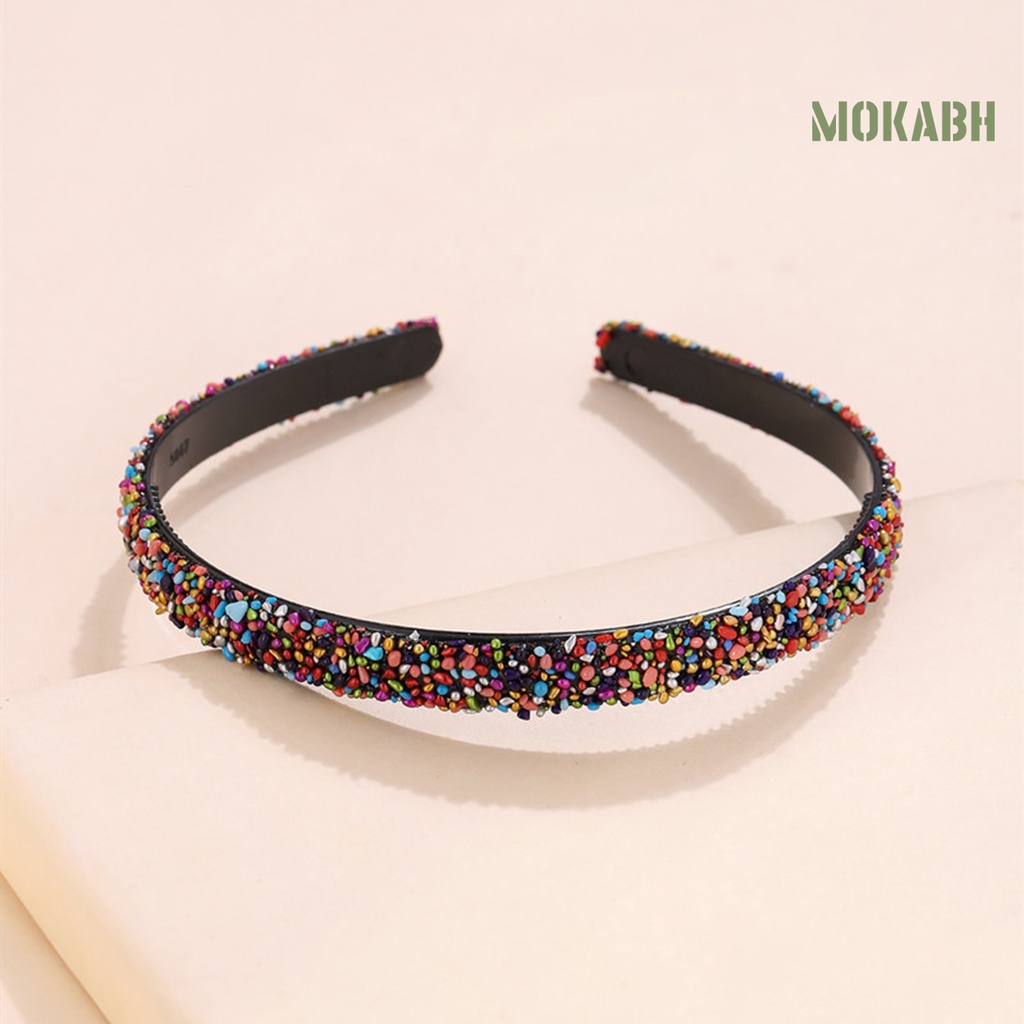 Băng Đô Cài Tóc Đính Đá Lấp Lánh Phong Cách Vintage