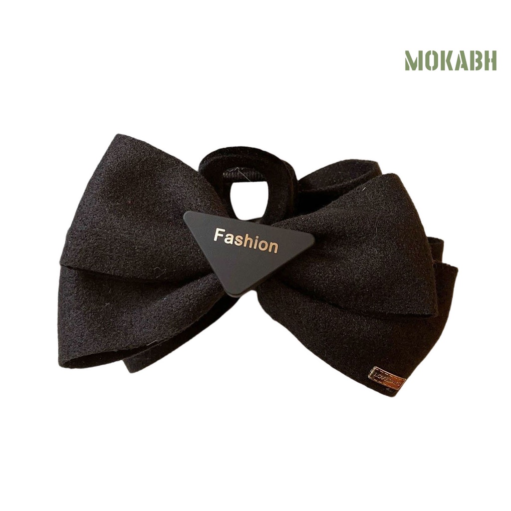 Kẹp Tóc Hình Nơ Hai Mặt Bằng Vải Mờ Phong Cách Hàn Quốc Dành Cho Nữ