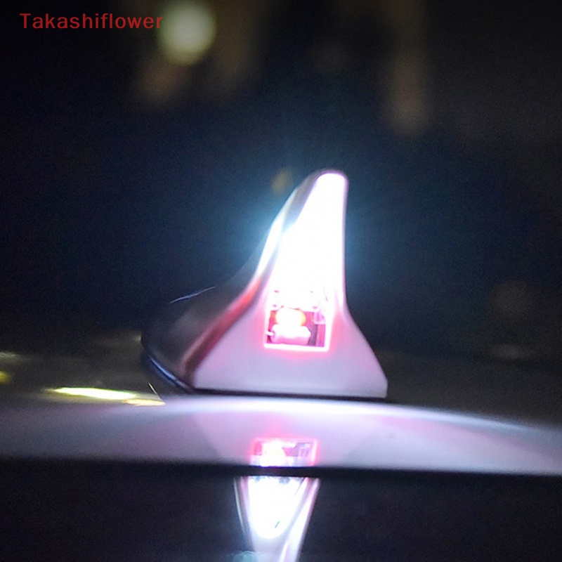 Ăng Ten Vây Cá Mập Có Đèn LED Sử Dụng Năng Lượng Mặt Trời Tự Động Gắn Nóc Xe Hơi