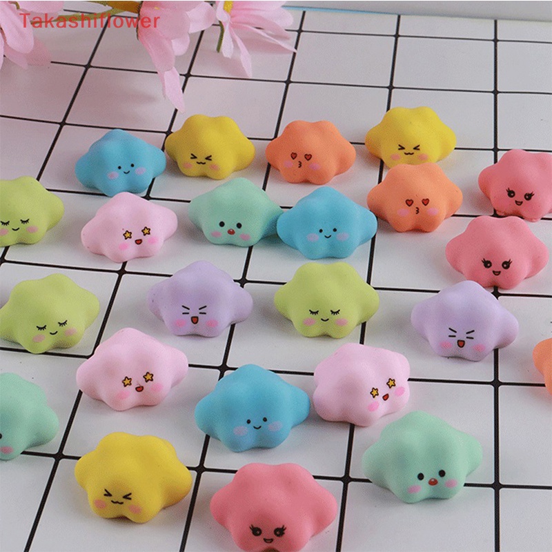 (Takashiflower) Bộ 3 Móc Khóa Trang Trí Điện Thoại Hình Đám Mây Makaron Bằng Nhựa Resin diy