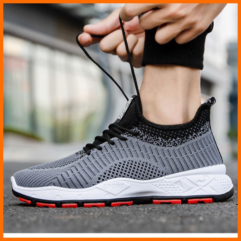 2023 Mới Hàn Quốc thời trang giày giải trí nam sneaker lưới mặt bay thể thao chạy giày