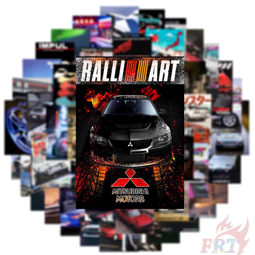 50 Cái / Bộ ❉ Racer. Jdm Áp Phích Dán Xe Hơi Series 01 ❉ Sticker Dán Tường Chống Thấm Nước Họa Tiết Doodle Hợp Thời Trang