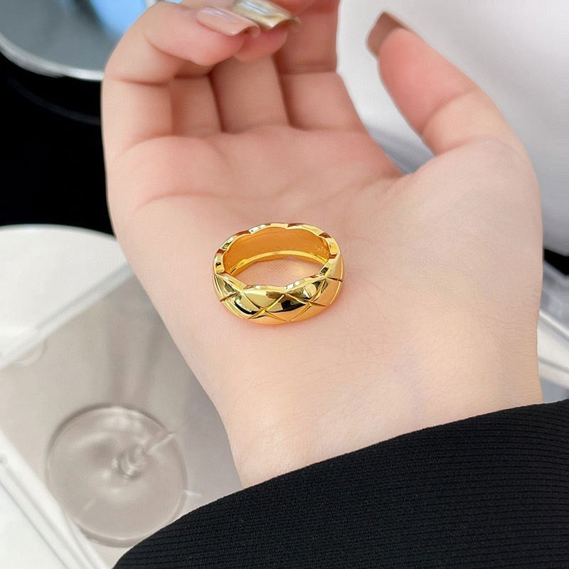 Nhẫn Đôi Thiết Kế Thánh Giá Đính Kim Cương Giả Màu Vàng Hồng Thời Trang