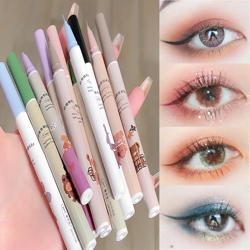 Bút Kẻ Mắt Nước Nhanh Khô Chống Thấm Nước Lâu Trôi 6 Màu Tùy Chọn Dễ Thương Cho Nữ