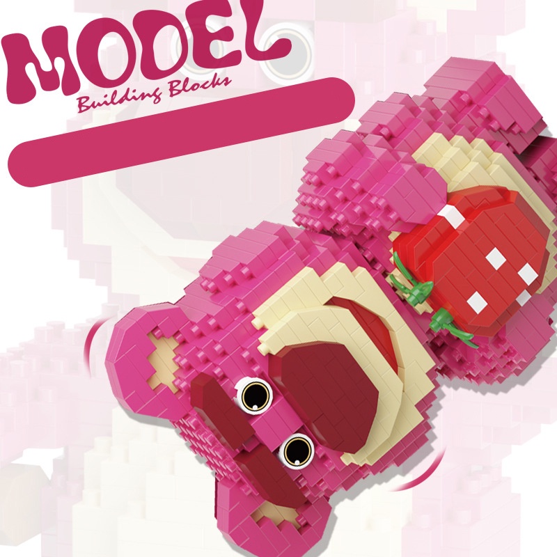 Đồ Chơi Mô Hình Lắp ráp 3D Hoạt Hình Gấu Lotso cho bé, Đồ chơi lắp ráp đáng yêu cho bé Nhà cá - E101