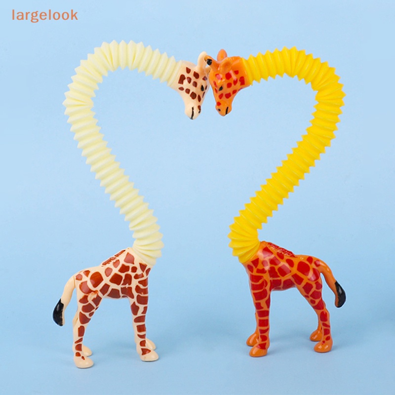 [Biglook] Đồ Chơi Xếp Hình Ống Co Giãn Hình Hươu Cao Cổ Ống Dẫn Đèn LED Có Thể Thu Gọn
