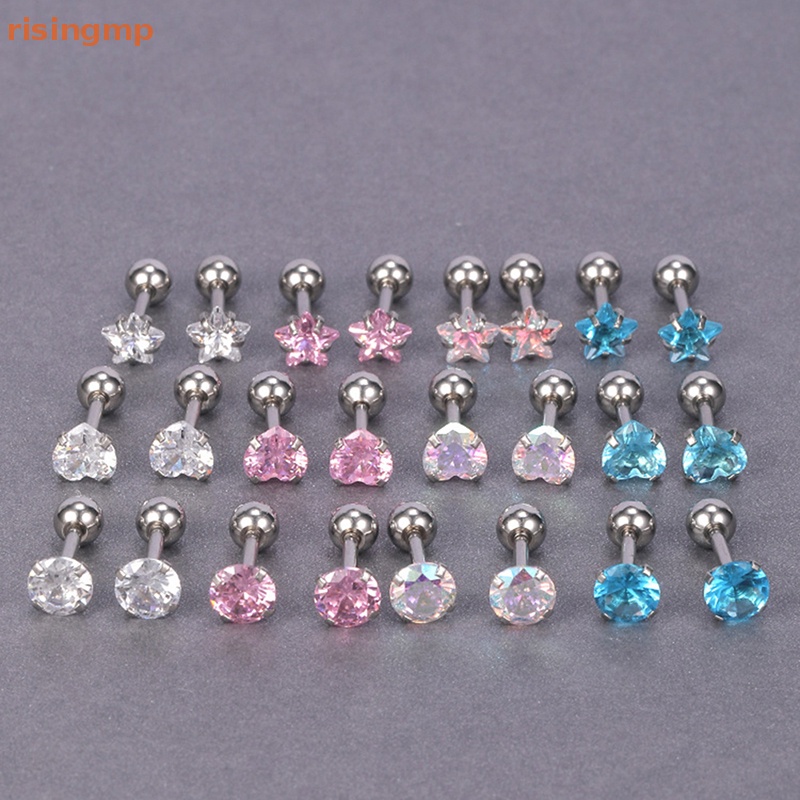 1 Đôi Khuyên Tai Pha Lê Nhiều Màu 4mm Cho Nữ