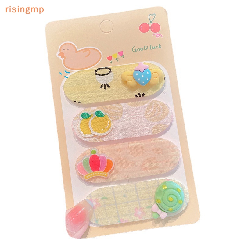 Set 4 Kẹp Tóc Họa Tiết Hoạt Hình Dễ Thương Cho Bé Gái