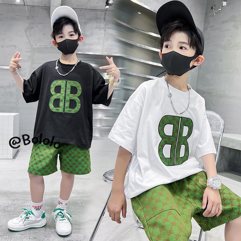 Bololo Áo Thun cotton Tay Ngắn In Chữ Thoải Mái Thời Trang Mùa Hè Mới Cho Bé Trai Và Gái