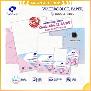 Giấy Vẽ Màu Nước Paul Rubens 50% cotton ( 300gms ) đủ phân loại a4/a5/a6 khổ chuẩn khổ lỡ