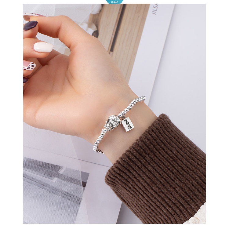 Vòng Tay Dây Xích Mặt Búp Bê Hoạt Hình Doraemon 3D Thủ Công Cổ Điển Tinh Tế Cho Nữ