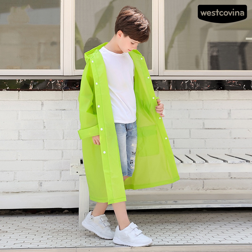 [COD]☁Áo Mưa Có Mũ Trùm Chống Rò Rỉ Thân Thiện Với Môi Trường Màu Sắc Tinh Khiết Dành Cho Trẻ