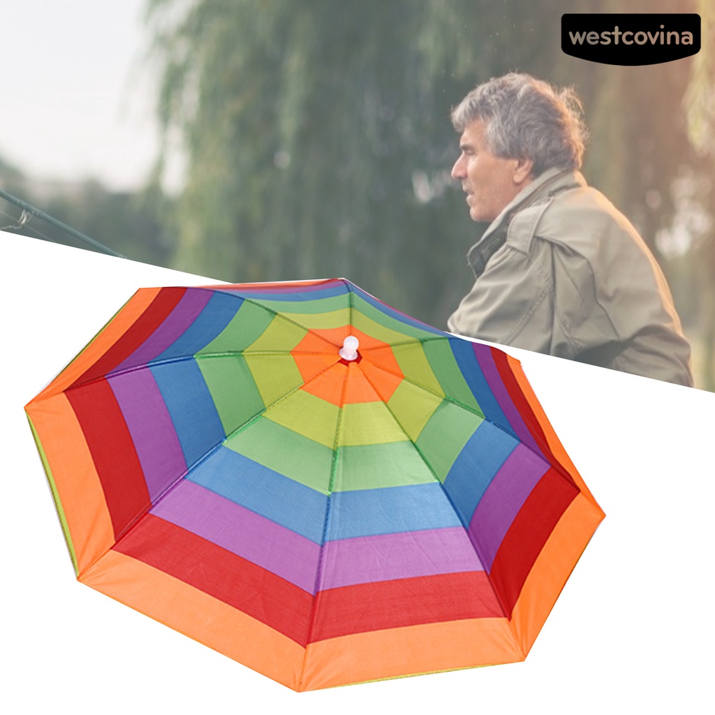 [COD]☁Mũ Dù Rộng Vành Bằng Nylon Chống Nước Màu Sáng