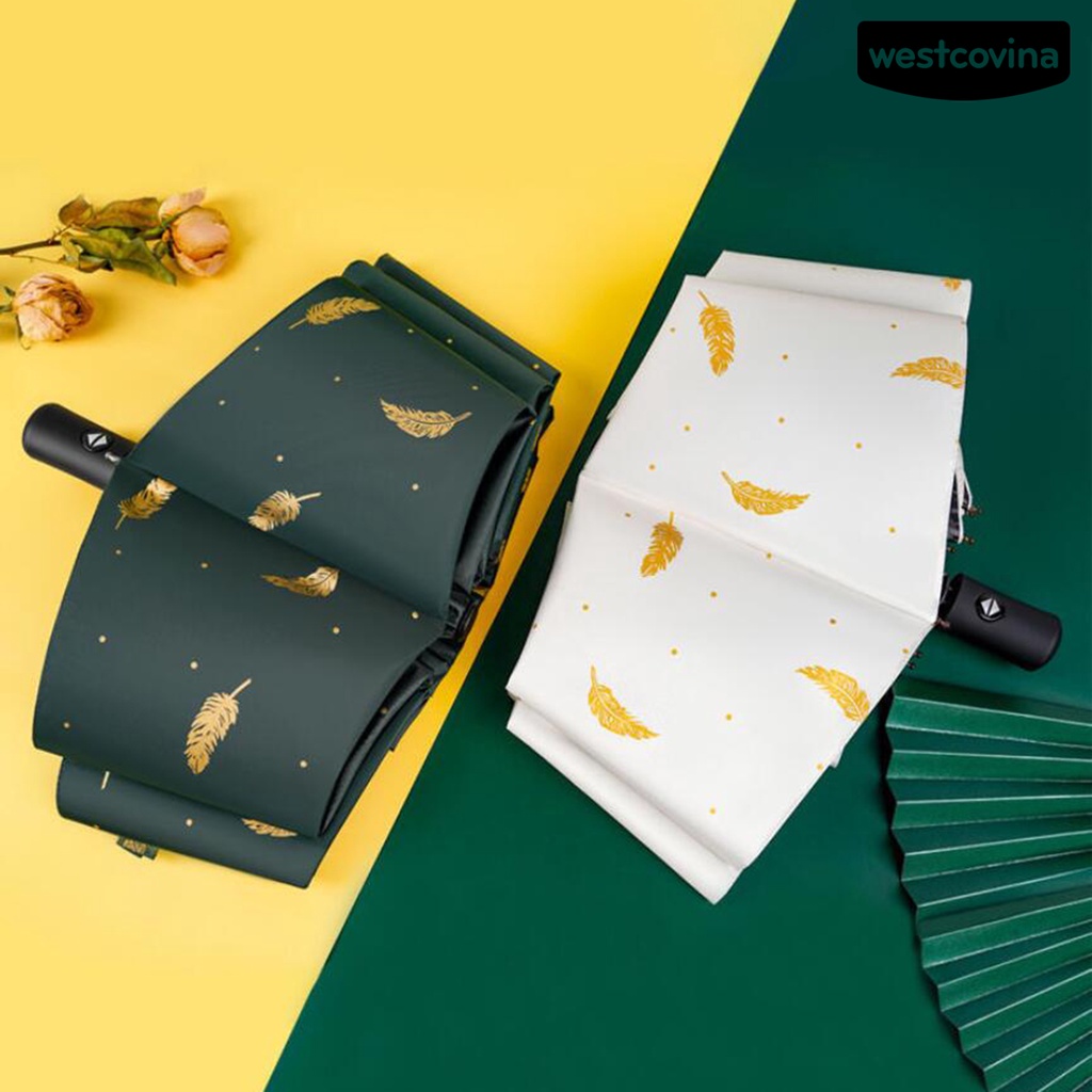 [COD]☁Dù Gấp Ba Khúc Tự Động Bằng Polyester Che Mưa Gió Toàn Diện