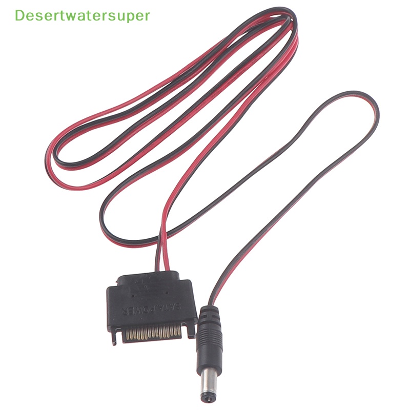 1 Dây Cáp Nguồn SATA Chuyển Đổi Đầu Đực Sang DC 5.5 * 2.5mm 12V Dài 100cm