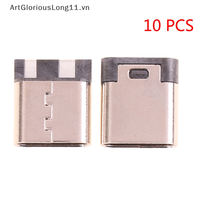 Set 10 Đầu Nối Ổ Cắm USB Loại C 2 Chấu 3A Chuyên Dụng