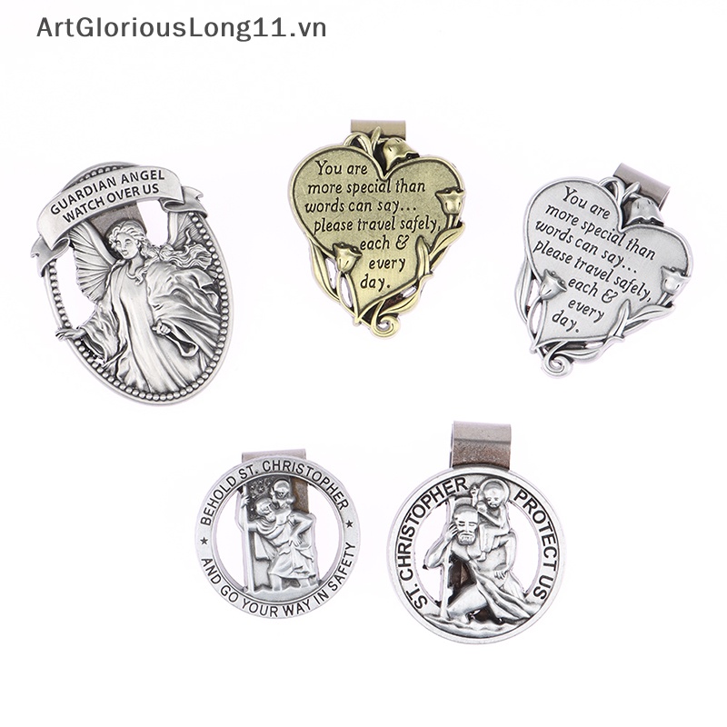 Kẹp Gắn Tấm Chắn Xe Hơi Nhiều Kiểu Dáng Christopher Medal