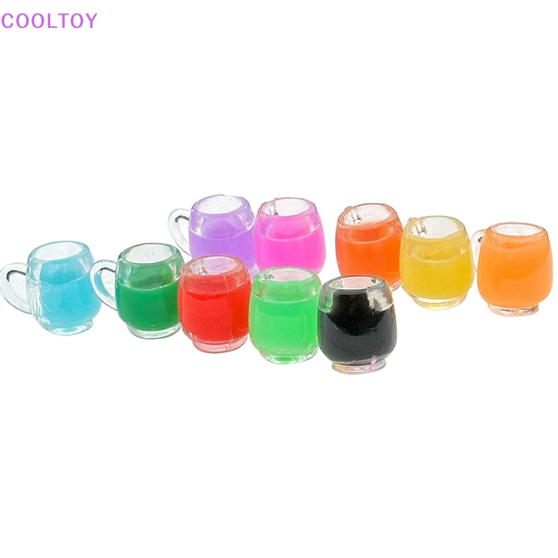 Cooltoy Set 5 Ly Thủy Tinh Mini Màu Dạ Quang Trang Trí Tiểu Cảnh / Nhà Búp Bê