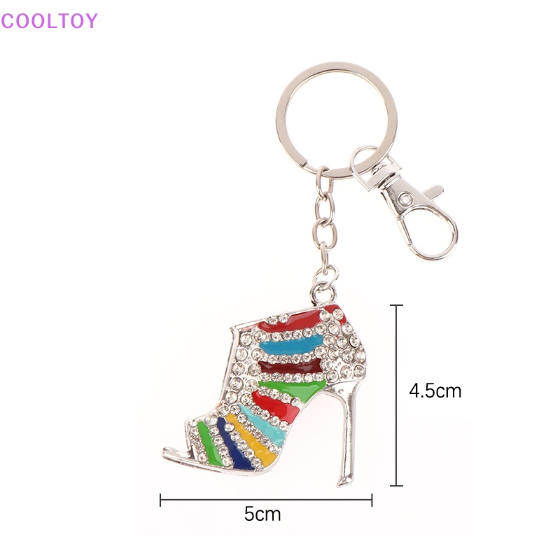 Móc Khóa Hình Giày Cao Gót Đính Đá Thời Trang