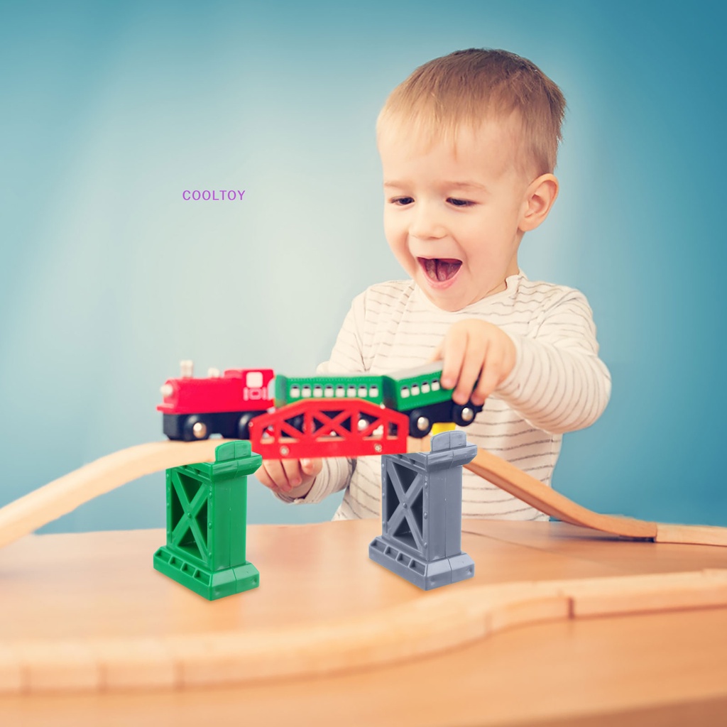 Cooltoy Set 12 Phụ Kiện Hỗ Trợ Nâng Đường Ray Xe Lửa Nhiều Cấp Độ