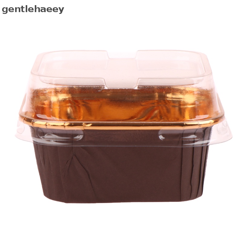 Set 10 Cốc Giấy Đựng Bánh Muffin Hình Vuông Tiện Lợi