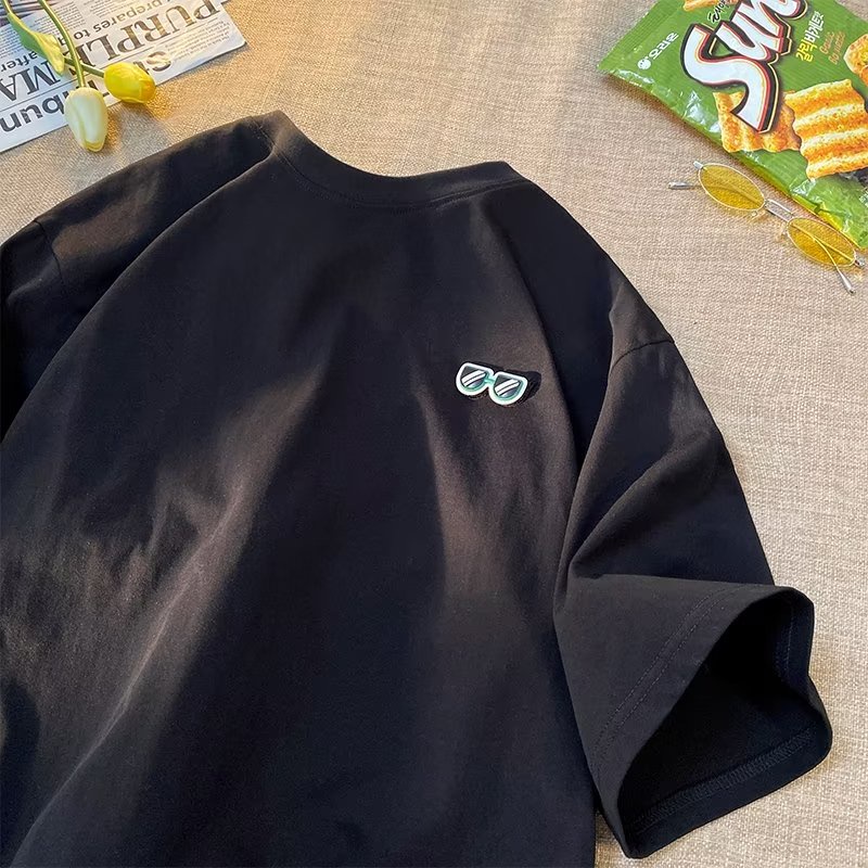 Áo Thun Tay Ngắn Khóa Dán Thời Trang Mùa Hè Cho Nam