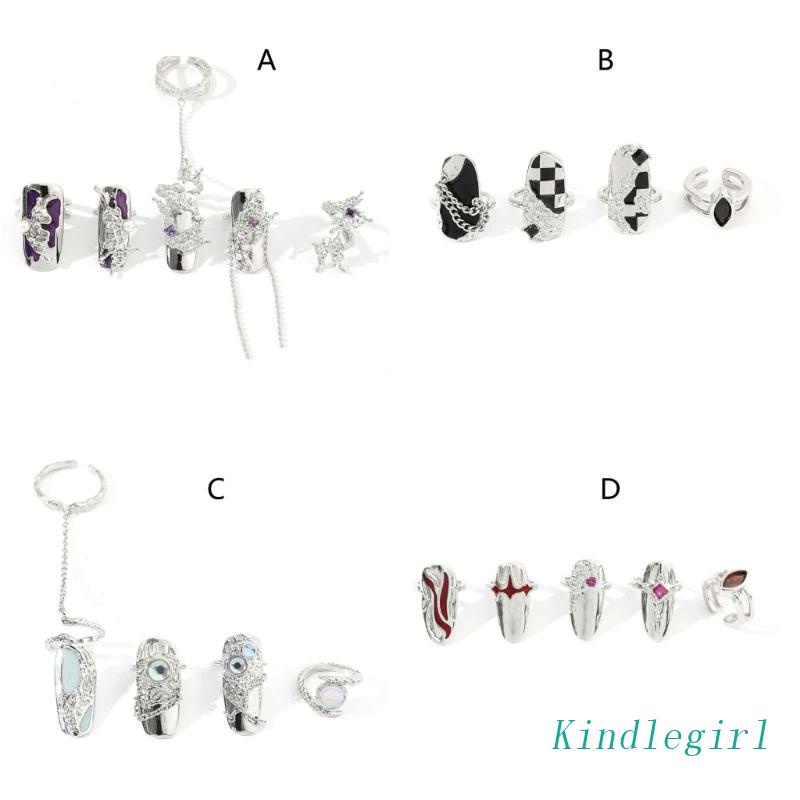 Nhẫn Hở Bằng Kim Loại Thiết Kế Tinh Tế Có Thể Điều Chỉnh