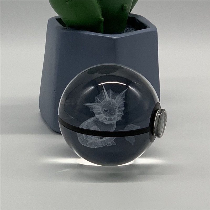 Đèn Ngủ Bóng Pha Lê Pokemon 3D Sạc Cổng USB Độc Đáo Trang Trí Nhà Cửa